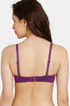 Rosaline Padded Wired 3/4th Coverage T-Shirt Bra - Grape Juice — thumbnail 2